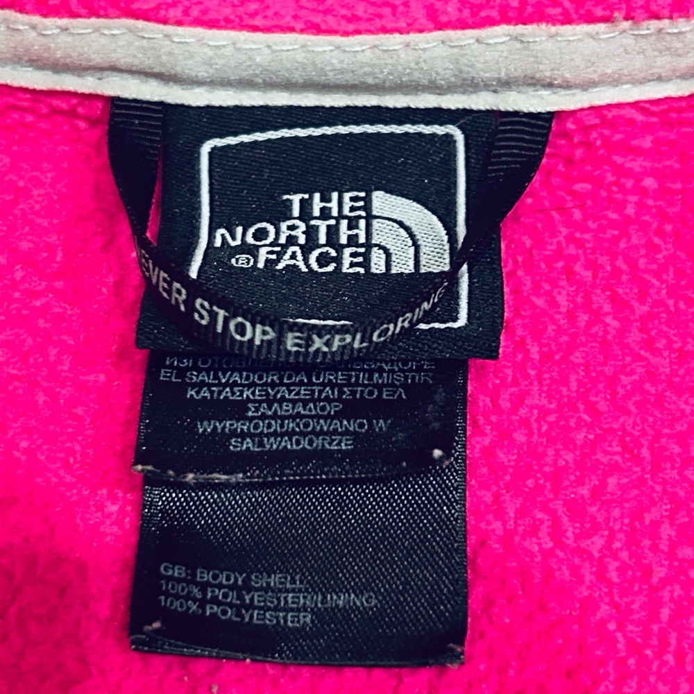 🏔️The North Face Fuchsia and Gray Fleece Jacket Medium GUC - Picture 5 of 10